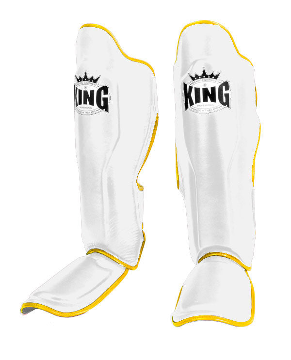 KING Professional Shin Guard - Dual Color - White