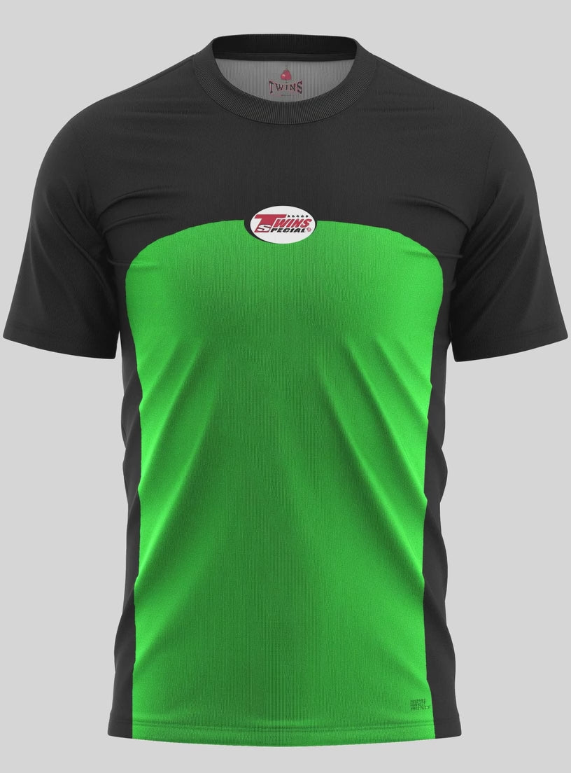 TWINS Muay Thai Boxing T-Shirts - Dual - Bold Colors - Arch - Black - Shirt - Red, Brown, Dark-Green, Blue, Lavender
