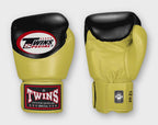 TWINS Boxing Gloves - Dual Color - Velcro - 9 - Black and Light Blue, Pink, Yellow, Orange