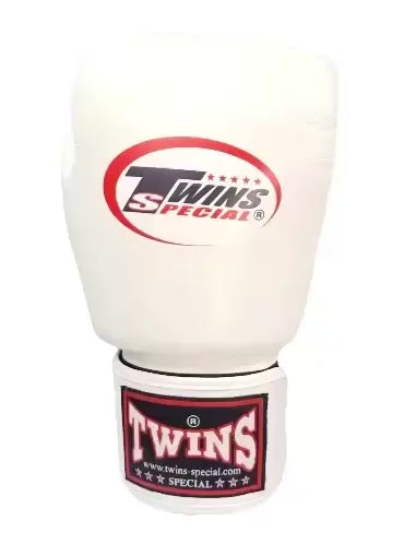 TWINS Boxing Gloves- Premium Leather w/ Velcro - Classic Tones - Black, Grey, White, Gold, Silver
