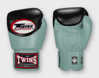 TWINS Boxing Gloves - Dual Color - Velcro - 9 - Black and Light Yellow, Pastel, Blue, Pastel Pink, Olive