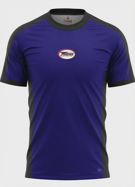 TWINS Muay Thai Boxing T-Shirts - Dual - Bold Colors - Border Bands - Black - Shirt - Red, Brown, Green, Blue, Lavender