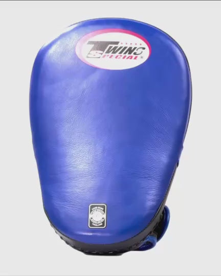 Curved TWINS Thai Pads - TWINS Muay Thai, Kicking, Martial Arts & MMA - Black - Blue (Copy)